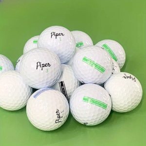 Piper Golf Green Golf Balls - High Performance Rubber Golf Balls for Adult Players