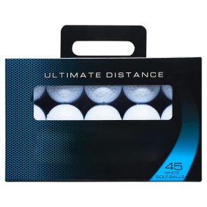 Ultimate Distance Golf Balls, White, 45 Pack