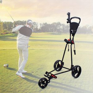 Foldable 3 Wheel Golf Pull Push Cart Trolley Golf Buggies Push-Pull Golf Carts