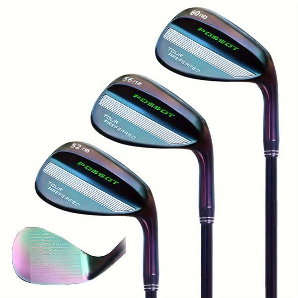 POSSOT New Wedge Black Color Golf Sand Clubs Set 52/56/60 Three Sets Of Genderless Right-handed