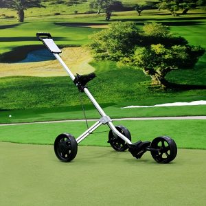 Lightweight Aluminum Alloy Golf Cart With 3 Wheels - Durable Push Trolley For Golf Courses